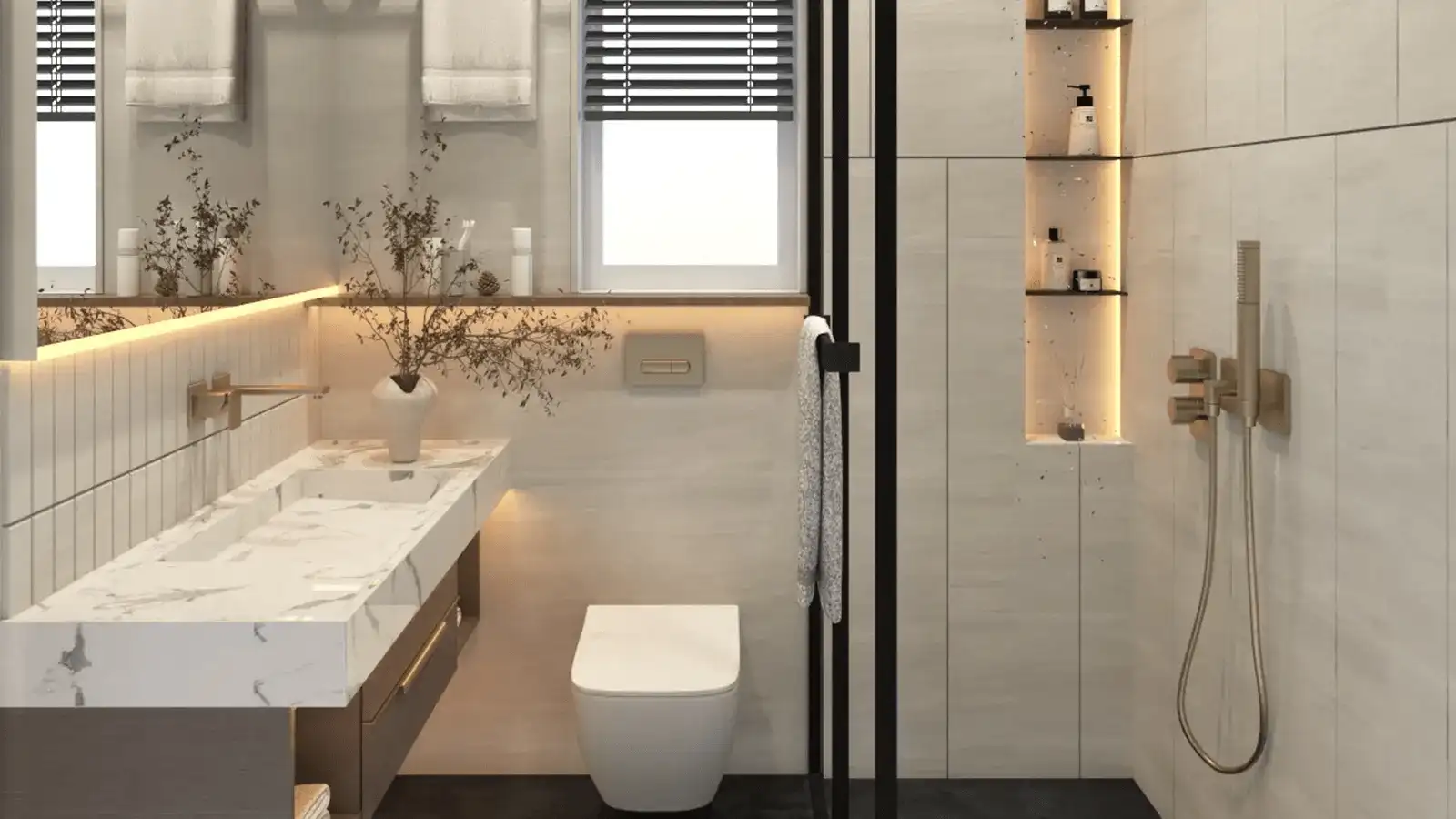 Clean bathroom interior Sobha Mullur